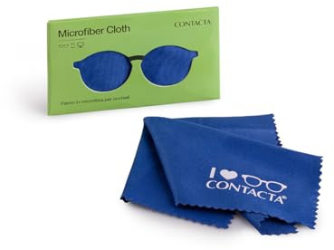 Contacta, Mikrofasertuch für Brillen, ideal für die Reinigung von Brillen, sanfte und effektive Reinigung, 1 Stück, Blau