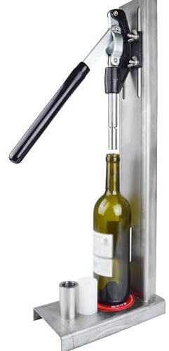 Amhuui Weinflasche Korken Maschine, Manuelle Weinflasche Capper Flasche Korken Maschine, 8-42cm Höhenverstellbar, Weinflasche Korken Einfügen Stopper, Für Bars, Restaurants, Hotels