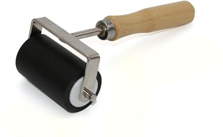 Paintersisters® Gummiwalze 6cm/15cm - Linolwalze – Hochwertige Hartgummirolle mit Holzgriff, ideal für Mixed Media, Transferpotch und künstlerisches Arbeiten (60 mm)