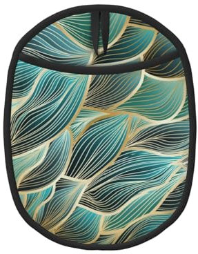 Tissage Or Et Vert Texturé, Maniques, maniques résistantes à la Chaleur, maniques de Cuisine en Silicone antidérapantes