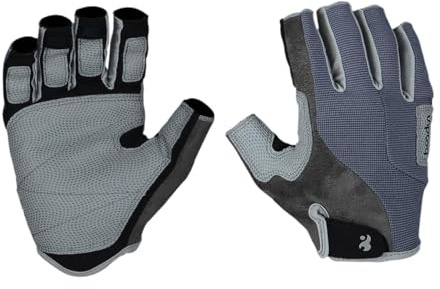 Zxpjkyu Guanti da Vela, Guanti da Arrampicata per Uomo E Donna, Guanti da Ciclismo Leggeri, Guanti da Allenamento per, Kayak, Esercizi, Canottaggio, Gray M