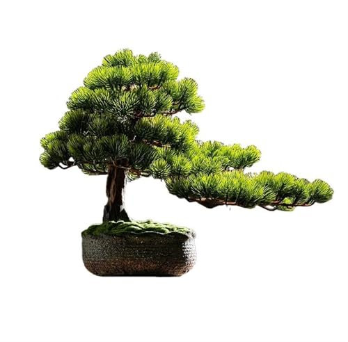 FAJNUZI2024 Künstliche Bonsai Eingang TV Schrank Büro Weiche Wohnzimmer Dekorationen Zen Simulation Willkommen Kiefer Bonsai Ornamente Kunstbaum Bonsai
