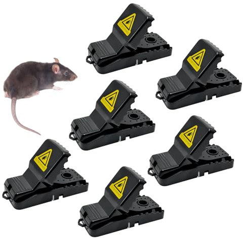 Xpieoyrm 6 Pezzi Trappole per Topi per Interno e Esterno, Struttura della Fibbia Altamente sensibile progettata Trappola, Efficiente e Riutilizzabile, per Cucina, Negozio, Giardino