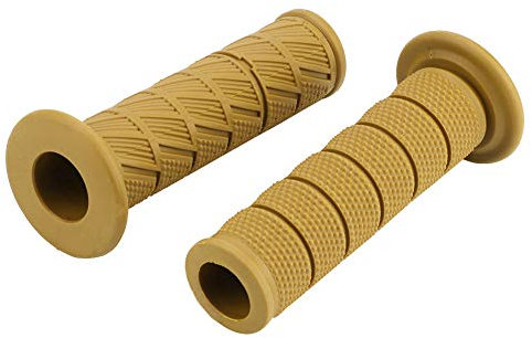 Motorradgriffe, Lenkergriffe Universal 2pcs 22 Mm Vintage Motorrad -Lenker -Griff Diagonale Griffstange Bike -Lenkergriffe für Motocross ATV (Black) (Brown #02) (Leichte Bräune)