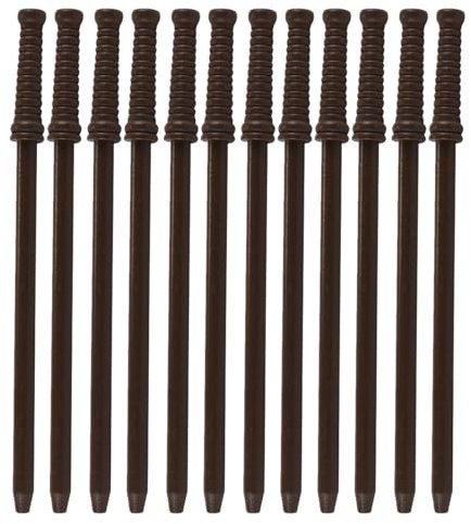 Gorise 12-Pack Broomstick Wizard Pencils Natural Wooden Wand Pen HB Graphite Core for Writing and Decorating Halloween Christmas Wizard Birthday Themed Party Supplies