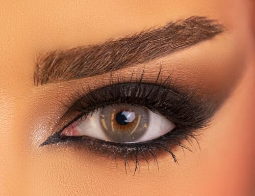 Venus® Graue Kontaktlinsen Ohne Stärke - 0.00 Dioptrien - Weiche Jahreslinsen - Kontaktlinsen Farbig für Damen & Brillenträger -1 Paar (2 Stück) - Grau