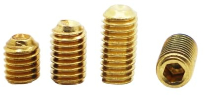 AQXYWAZQ 2–10 Stück M2 M2.5 M3 M4 M5 M6 M8 M10 DIN916 Messing Innensechskant-Stellschraube Madenschrauben(8mm)