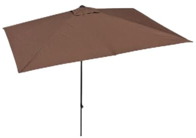 Ombrellone rettangolare da patio, 200 x 100 cm, salvaspazio, impermeabile, mezza ombra da balcone, per giardini, cortili, piscine, colore caffè, 250 cm
