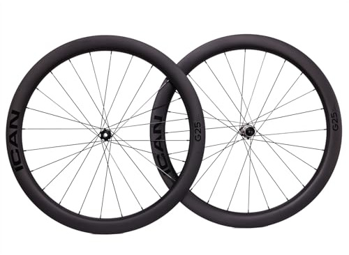 ICAN G24SL/G25SL 1297g/1352g Carbon Gravel Bike Laufradsatz 700C 40mm/50mm Felgenhöhe, 25mm Innenbreite, Scheibenbremse