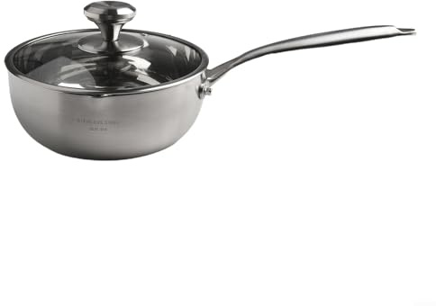 Pentola a cinque strati con coperchio, in acciaio inox 316, per zuppe, latte, verdure e carne, compatibile con piani cottura a gas e induzione (20)