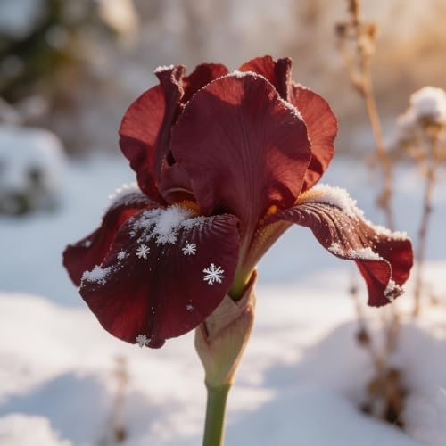 Iris Stauden im Topf/Mehrjährige Schwertlilie für Beet und Kübel/Robuste Zierpflanze/Winterharte Gartenpflanze mit Blüte-15zwiebeln-f