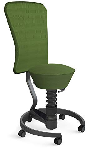 aeris Swopper Air – Ergonomischer Hocker mit extra weicher Polsterung – Bürohocker höhenverstellbar mit Rollen –Sitzhocker für einen gesunden Rücken, Feder Standard
