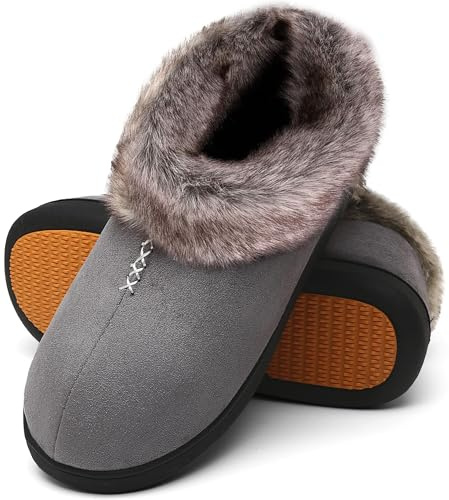 Mishansha Zapatillas Casa Mujer Invierno Calientes Forro Gr.36-43 | Antideslizantes, Ligeros, Flexible, Cerradas, Espuma con Memoria, En casa, Dar un paseo, Pantuflas, Slippers