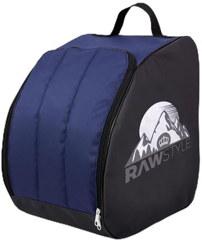 Rawstyle Skischuhtasche Skistiefeltasche Rucksack Helm für Hart-Soft-Boots Inliner Bootbag Tasche Modell 2 (schwarz-blau)
