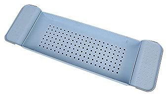 YIWOYI - Vassoio da bagno, per vasca da bagno, allungabile e da bagno, vassoio portaoggetti multifunzione da cucina, colore: blu