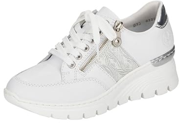 Rieker Damen Sneaker N8322-80 weiß Gr. 39