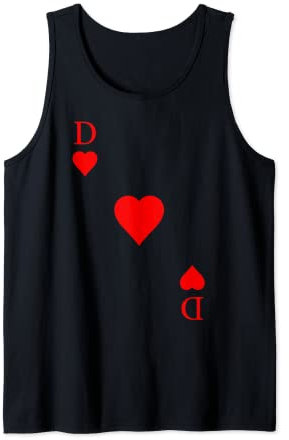 Spielkarte Herz Dame Königin Queen Fasching Karneval Kostüm Tank Top