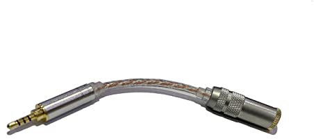 Yaowanguan Adattatore Cavo jack maschio bilanciato da 2,5mm a jack femmina bilanciato da 4,4mm per cuffie/amplificatore/lettore audio/PDA, Adattatore connettore convertitore placcato in oro