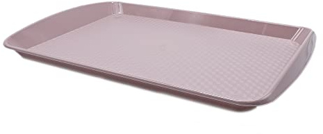 CABLEPELADO Bandeja plástico Rectangular, Bandeja Comida rápida, Apta para el lavavajillas, 46x30 cm, Color Rosa