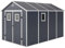 Gardiun Caseta de Resina de Jardín Zoe D - 8,90 m² 242x368x239 cm con Suelo Gris Antracita