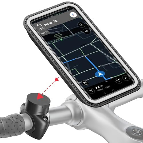 Shapeheart französische Innovation, magnetische Fahrrad-Telefonhalterung Pro mit abnehmbarer wetterfester Hülle. Handyhalterung für Fahrräder, Elektrofahrräder, Roller, Mountainbikes... Fahrradzubehör