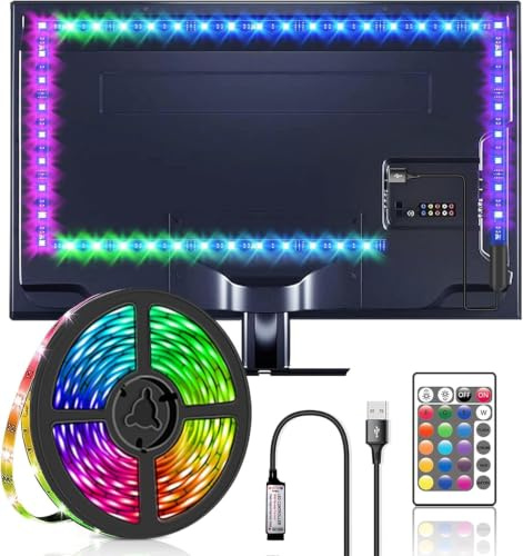 LTBBOID LED Lights for TV, USB LED Strip Lights with Remote(3 Meters) | TV Backlights, 5050 RGB DIY Color Changing, Party and Home Decoration