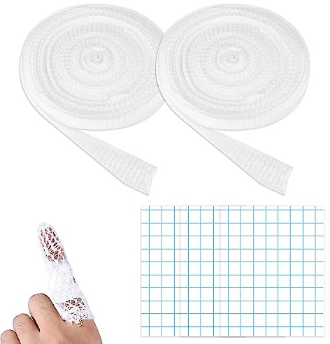 Fixieren von Verbänden, Flexible Netzbandage, Elastischer Schlauchverband, Netzbandage Fix Netzschlauchverband Schlauch Verbände Elastische Bandage Trikotschlauchverband für Daumen Zehen
