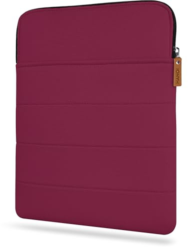 HANOI Collection® Detroit™ Buchhülle mit Reißverschluss. Große gepolsterte Schutzhülle für Bücher. Schutzhülle für Bücher, Buchschutz für Leser (Lila, Groß)
