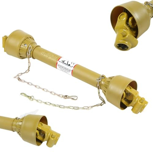Zapfwelle Gelenkwelle, 1010-1410 mm 460 Nm Kardanwelle Gelenkwelle mit Schutz PTO-Shaft Antriebswelle,1 3/8 - 6 Zähne (TYP A (80-120 cm))