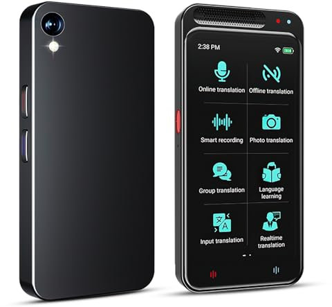 Language Translator Device, 138 Languages Intelligent AI Voice Translator with 4.1 Inch Large Touchscreen, Supports WiFi/Offline/ Instant Two-Way Translation, Accents 98% Accuracy, 0.5S Fast Response