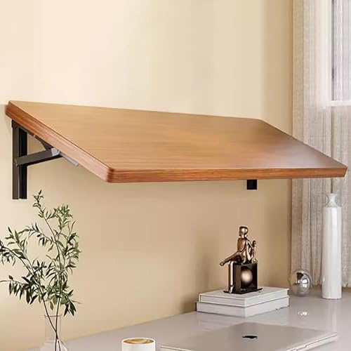 Kaverno Tavolo da Parete Pieghevole in Legno, Tavolo da Pranzo Pieghevole A Muro, Tavolino Pieghevole da Fissare al Muro, Tavolino Scrivania Computer Pieghevole(40 * 20cm)
