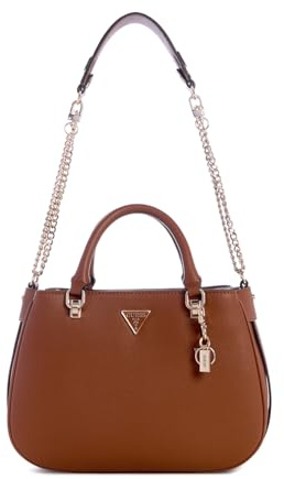 GUESS Fedora Shoulder Satchel Cognac