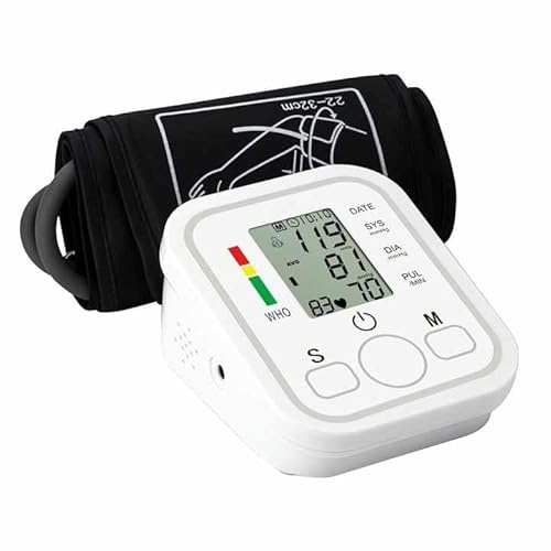 Tensiomètre Bras - Tensiometre Bras Professionnel Avec Ecran LCD, Moniteur de Tension Artérielle et de la fréquence cardiaque, Mémoire 2x99, Tensiometre Electronique Chargeur USB C, câble inclus