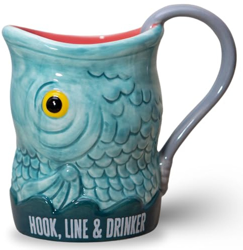Boxer Gifts Carp Fishing Mug - Funny Fishing Gifts for Men and Fisherman - Novelty Secret Santa Present, White