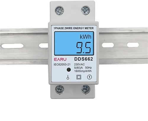 EBGAZSPD 220v/110v 80A Guida DIN Retroilluminazione Display LCD Digitale Tensione Corrente Potenza Contatore di Energia Tester di Elettricità Voltmetro Amperometro(with Backlight,220V)