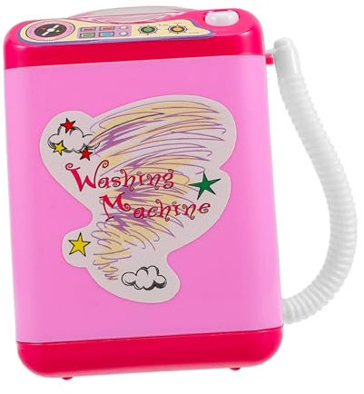 Milisten Mini-waschmaschinenspielzeug zum Reinigen von Make-up-schwämmen Simulation Gerät für Mädchen Junge Mädchen Reinigen Schwamm Spielen Schönheit Make-up Modell Badezimmer Kosmetik