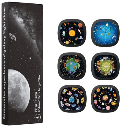 Ainael Galaxy Projector Disc – Ultra HD Projector Slide, Compatible with Ainael Galaxy Projectors and Model SKE-TKQ01 & BL-DQY02 Projectors – 6 Disc Set (Kid)