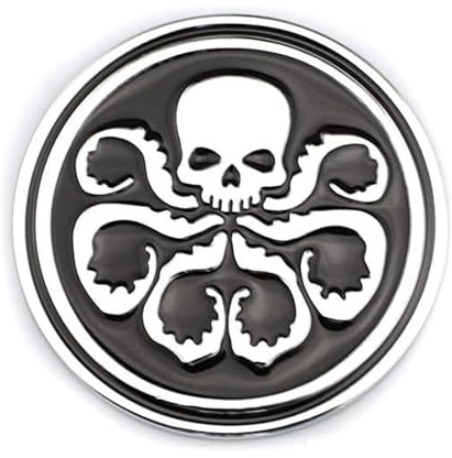 Hydra Auto Aufkleber Abzeichen Emblem Badge Metall selbstklebend Dick Rund 7CM