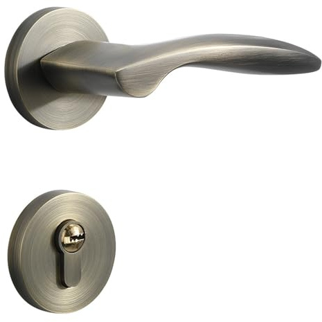 Serrure de porte intérieure, serrure de porte de chambre à coucher, serrure de porte magnétique silencieuse, serrure de porte en bois ancien vert, serrure américaine