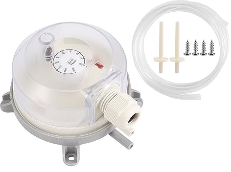 Wisyurt Air Differential Pressure Switch 20-200Pa Adjustable Micro- Pressure Air Switch