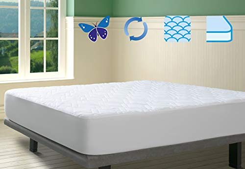 Savel - Protector de Colchón Acolchado con Tratamiento Aloe Vera | Microfibra Extra Suave | Reversible y Adaptable | 100x190/200cm (para Camas de 100)