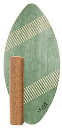 kolibri board Round Grip - Balance Board | made in Germany | inkl. Korkrolle | nachhaltig | 100% Holz | kein Plastik | einzigartiger Halt | perfekt für Anfänger und Fortgeschrittene