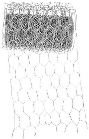 Happyyami Galvanized Wire Mesh Roll 6mm Chicken Mesh Net Garden Cloches Wire Fencing Floristry Portable