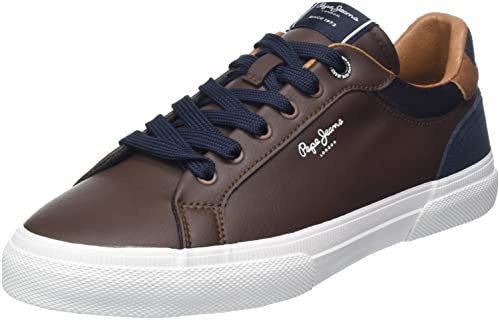 Pepe Jeans Sneaker Kenton Court in Pelle Marrone