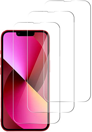 QUITECO Skärmskydd för iPhone 13 / iPhone 13 Pro [3 stycken] härdat glas skyddsglas screen protector