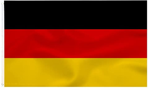 Germany Flag Deutschland Fahne 90 x 150 cm- Deutsche Flagge Bandera alemana Polyester leuchtenden Farben mit Messing-Ösen