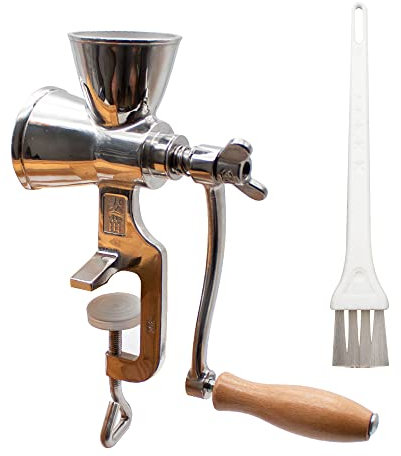 LeTkingok Manual 304 Stainless Steel Grinder, Hand Grinding Machine for Flour Mill Feed Corn Grain Wheat Nuts