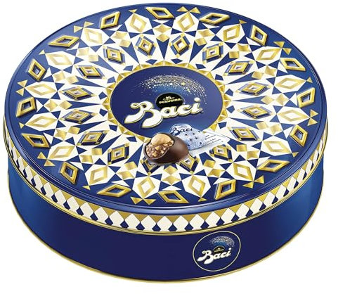 BACI PERUGINA Cioccolatini Fondenti ripieni al Gianduia, Scatola Regalo Latta 325g