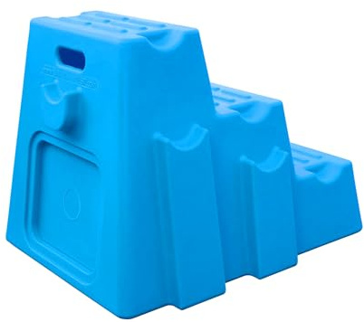 Brama West Pferde Aufstiegshilfe 3 Stufen - Hindernissblock - Farbe Hellblau