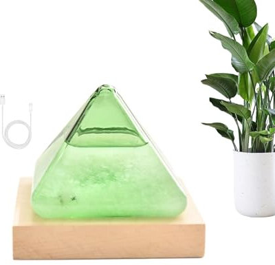 Vetro meteorologico, vetro tempesta, Previsore meteorologico a forma piramidale Predittore Barometri in vetro tempesta, Bottiglia di stazione delle previsioni del creativa ed elegante, decorazione per